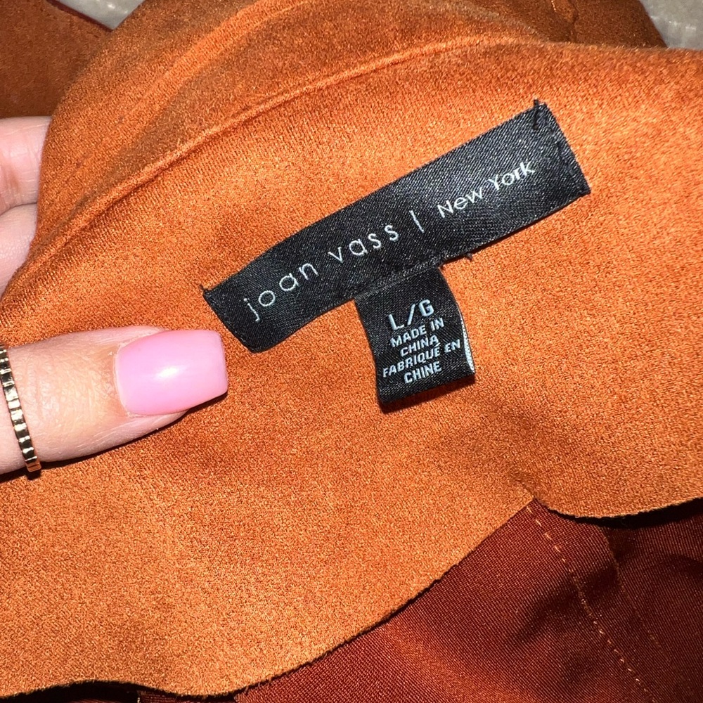 Joan Vass Sleeveless Orange Vest - Picture 3 of 3